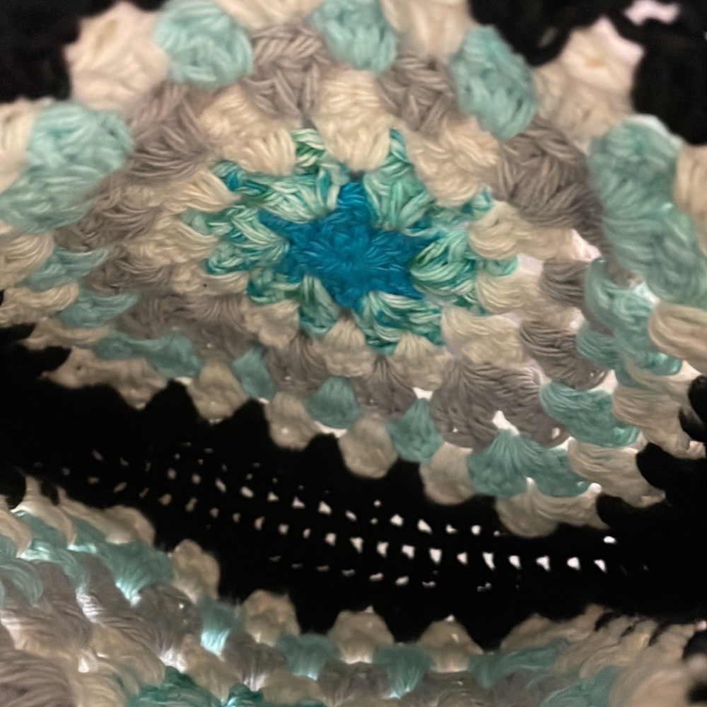 Hand Crochet Shoulder Bag Crossbody Bag Crochet Granny Square BOHO - 100% Cotton - Picture 6 of 16